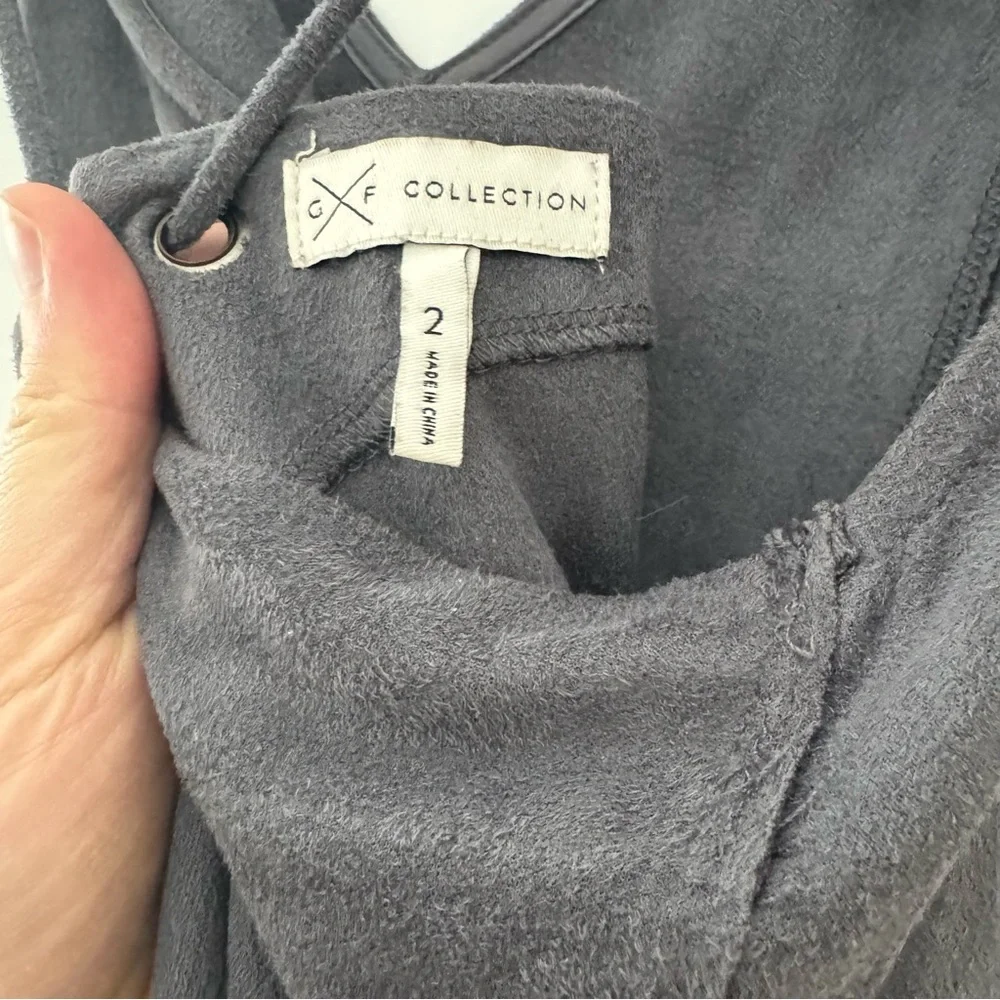 GF Collection Grey Suede Dress - Picture 3 of 4